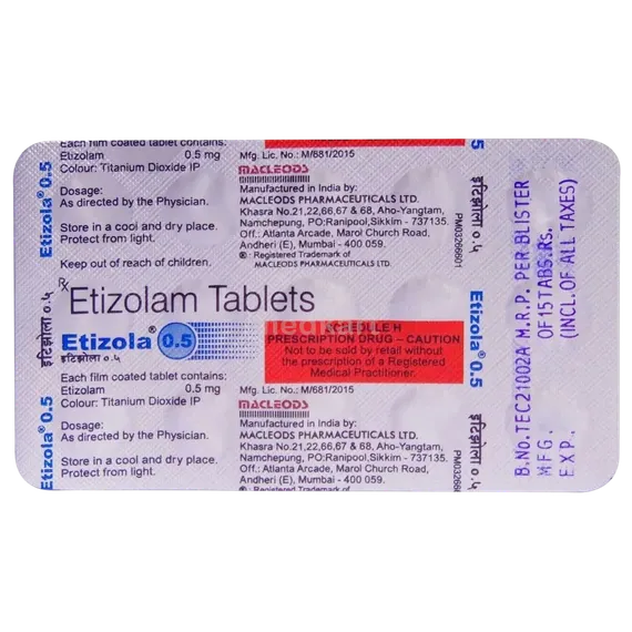etizola 0.5mg tablet 15's